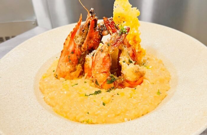 Gambas Risotto with Trfulle Oil