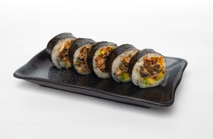 Grilled Salmon Skin Futo Maki(5pcs)
